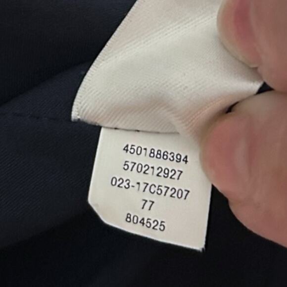 Chico’s Navy Blue Military Jacket Women’s 4/XXL Gold Button Trim Flap Pockets - Picture 10 of 10